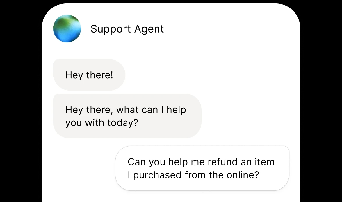 Agent chat Interface