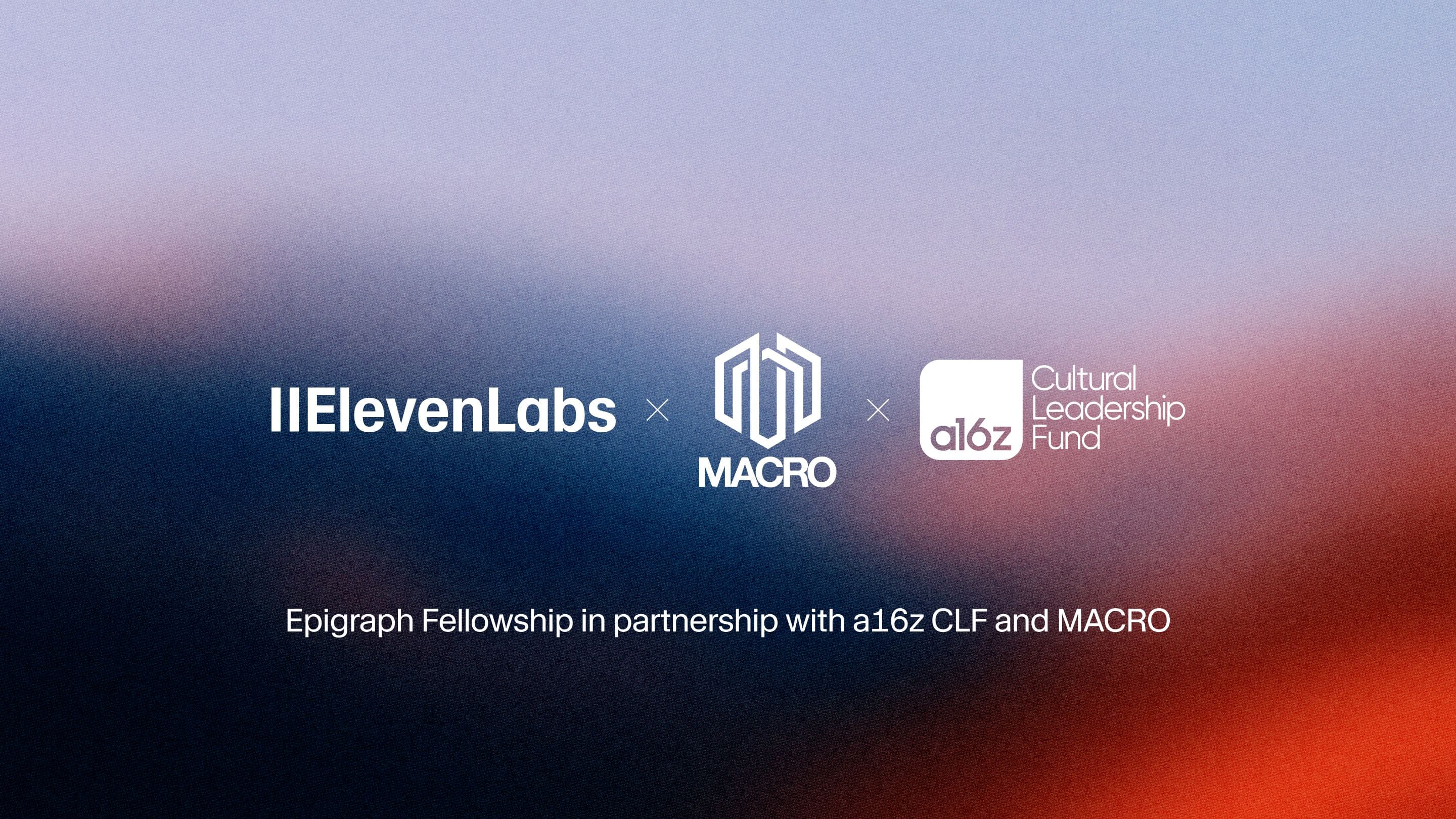 Logo Representation of ElevenLabs x Macro x a16z Cultural Leadership Fund