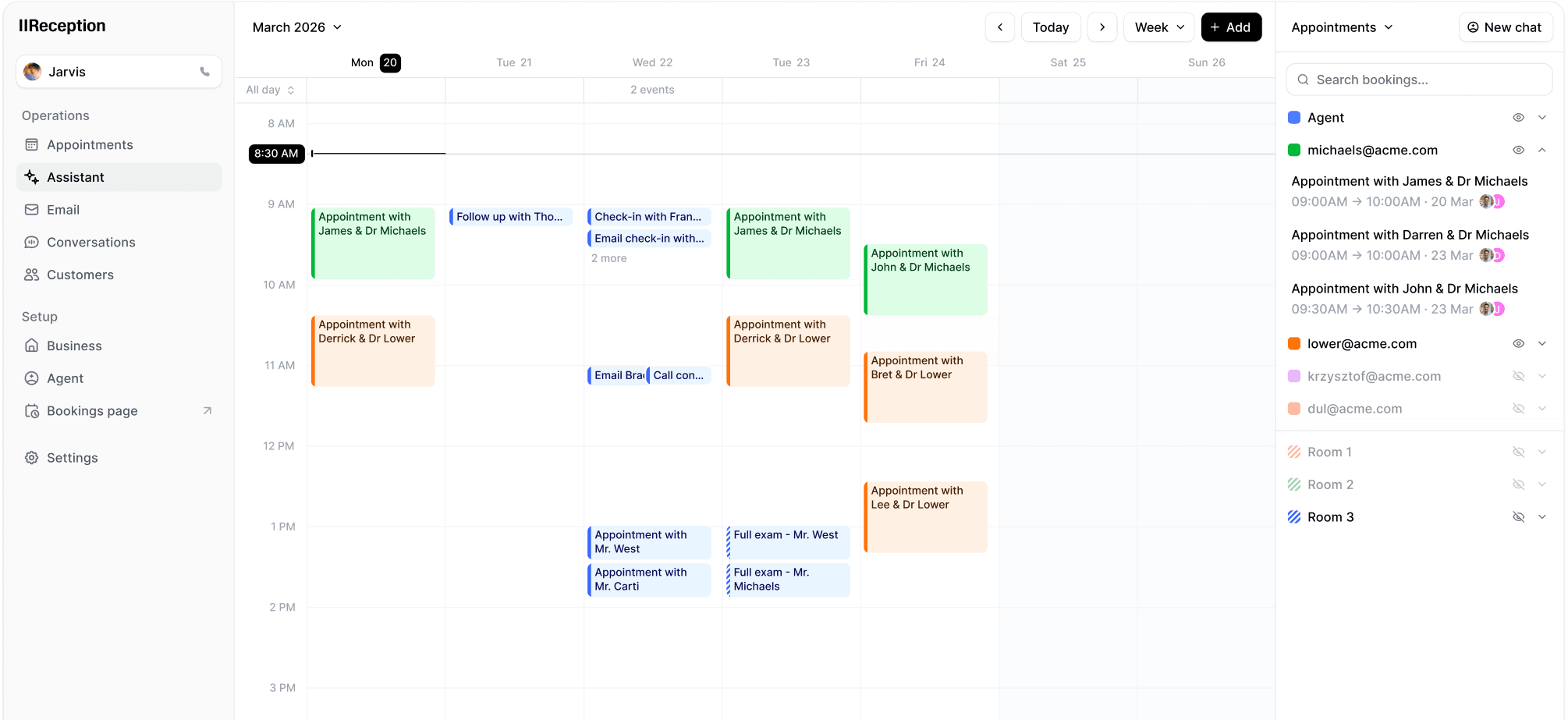 ElevenAgents scheduling UI