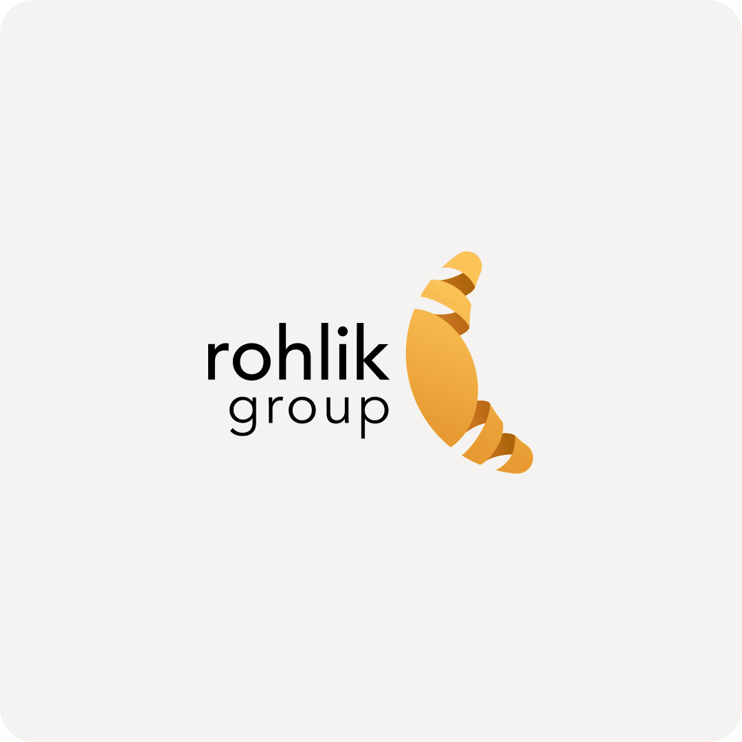 rohlik group logo with a stylized croissant.