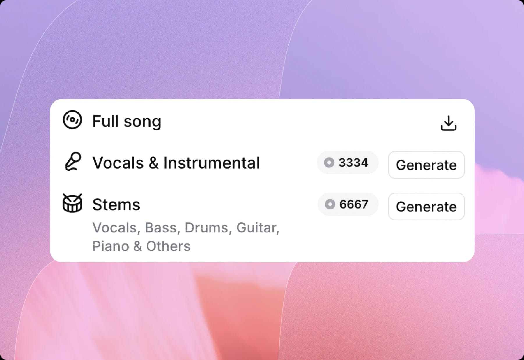 Eleven Music: Stems seperation