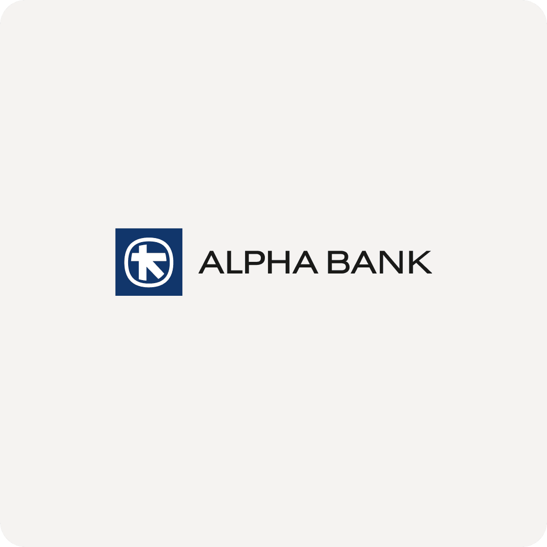 ALPHA BANK logo.