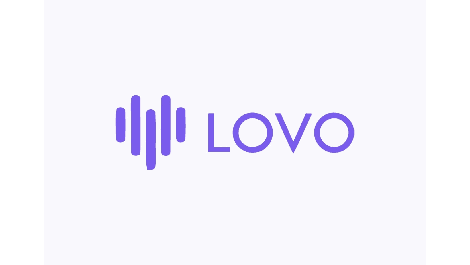 Lovo logo with purple sound wave icon and the word "Lovo" in purple text.