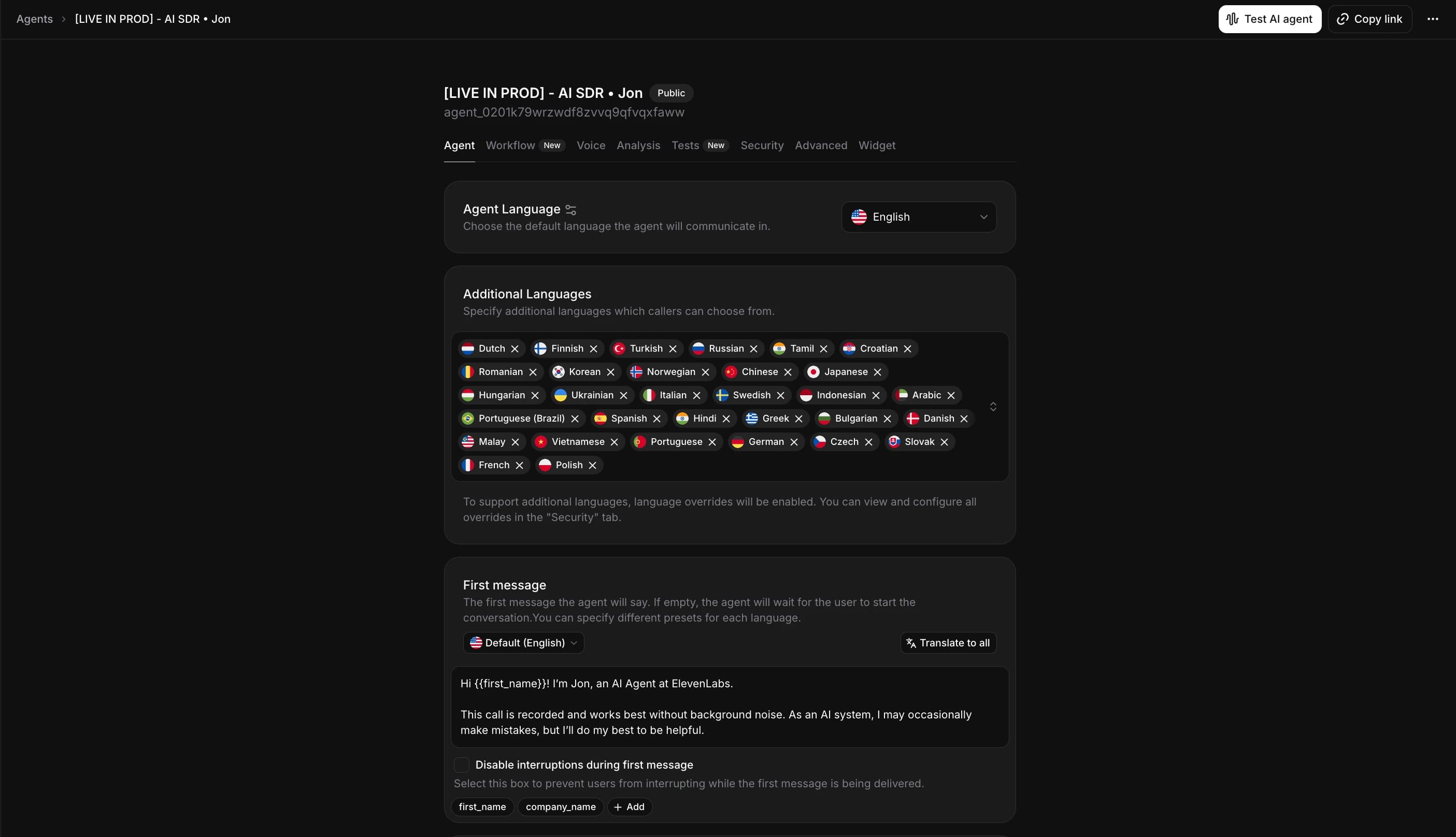 ElevenLabs Agents Platform