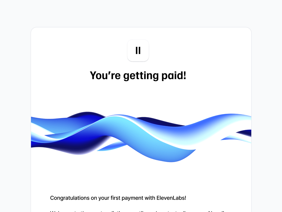 You're getting paid!