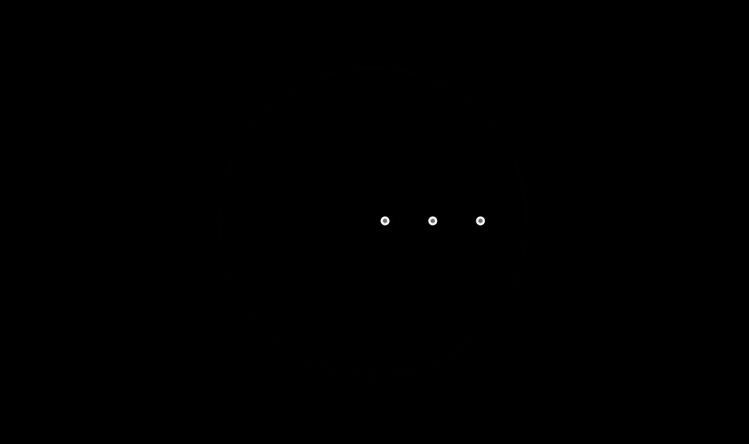 Concentric circles radiate from a horizontal dotted line, creating a symmetrical pattern.