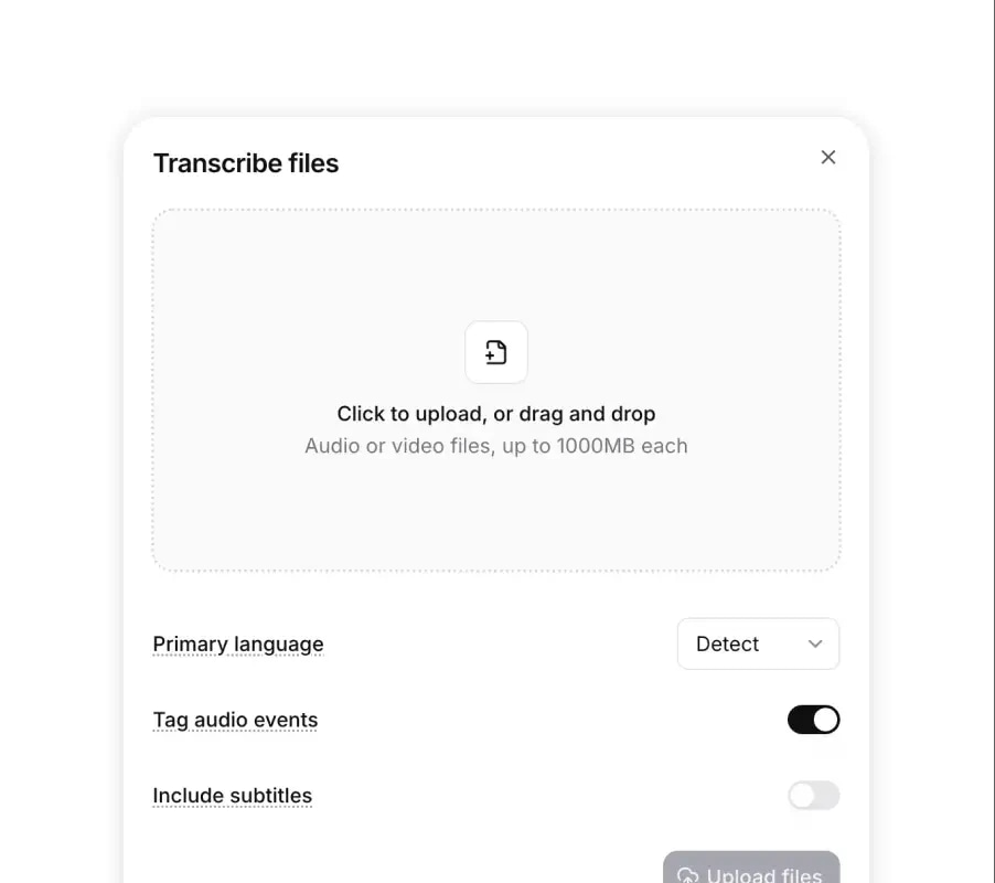 Upload your audio