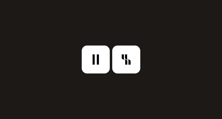 Pause and stop buttons on a black background.