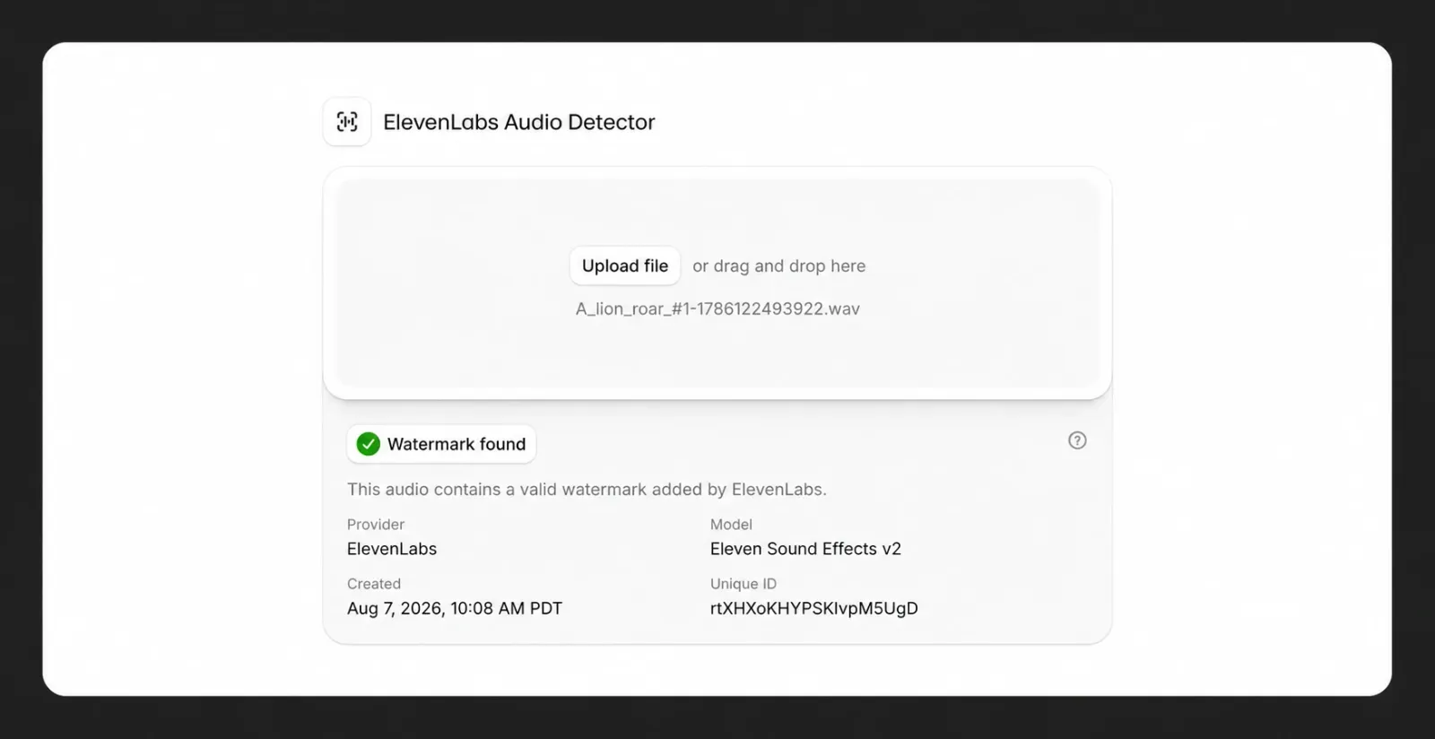 Detector de audio