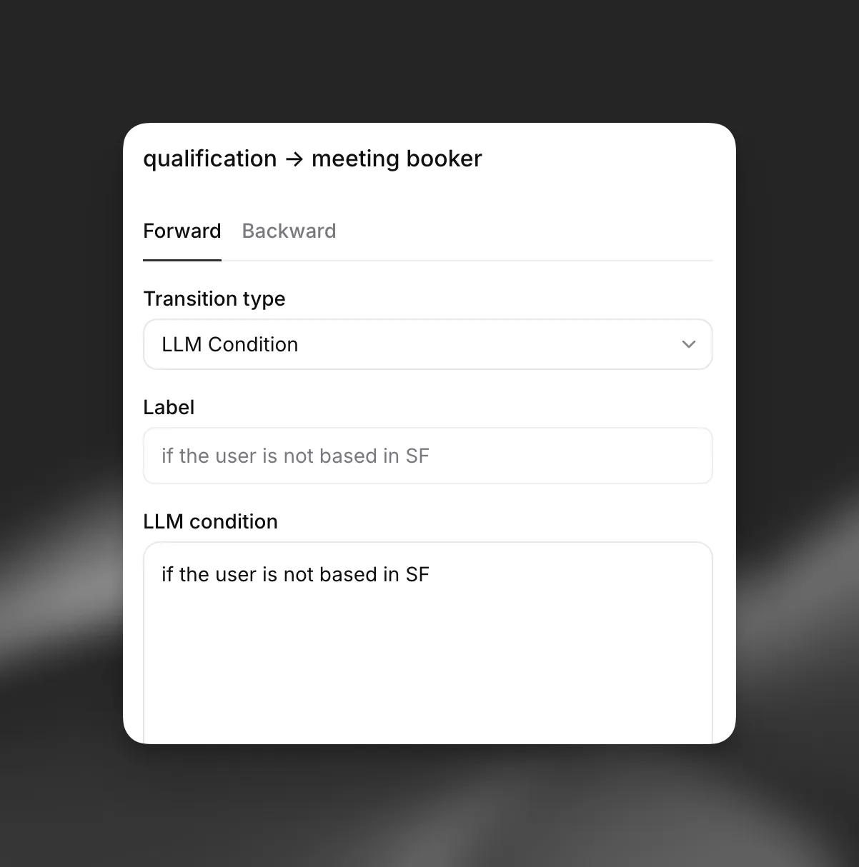 Configuratie van voorwaartse edge