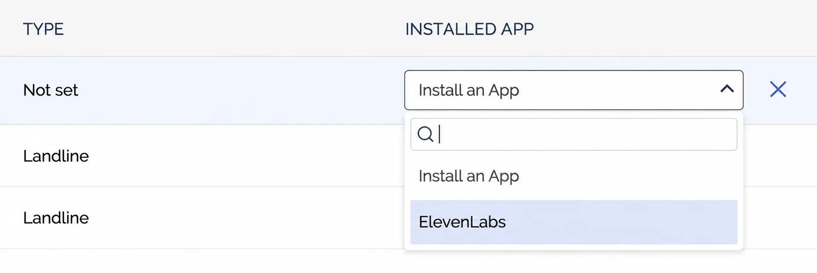 ExoPhones: Installed App einer Telefonnummer
zuweisen