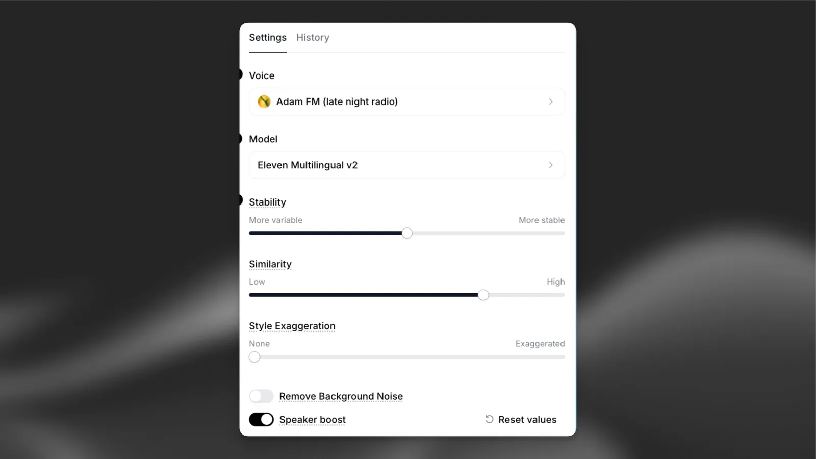 Inställningar för Voice Changer