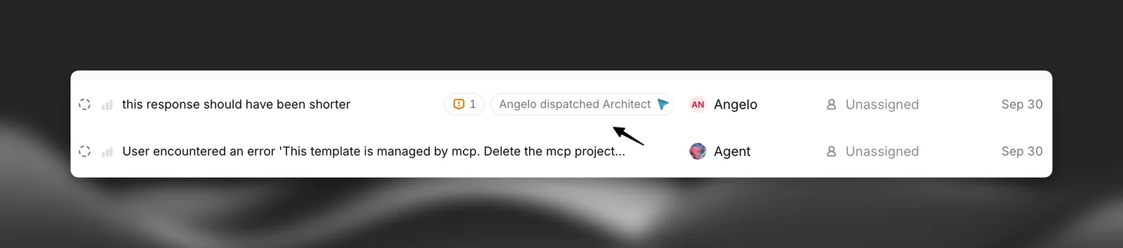 Triage list with Architect
