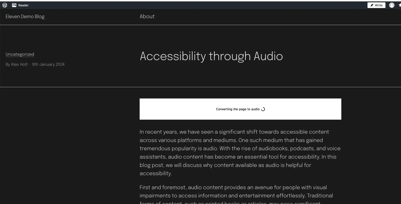 Audio Native