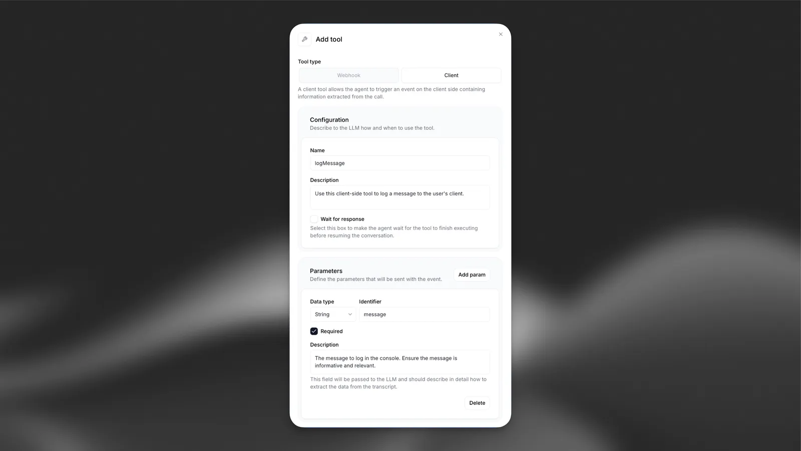 Einrichtung des logMessage-Client-Tools
