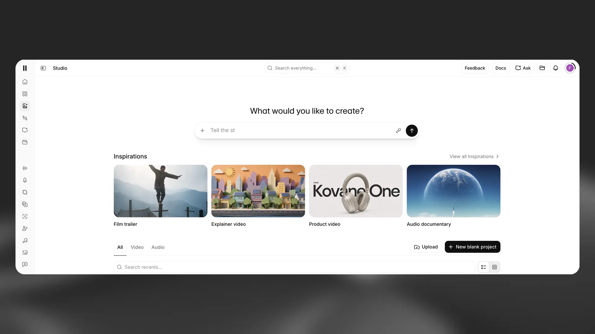 ElevenCreative Studio-Projekteditor